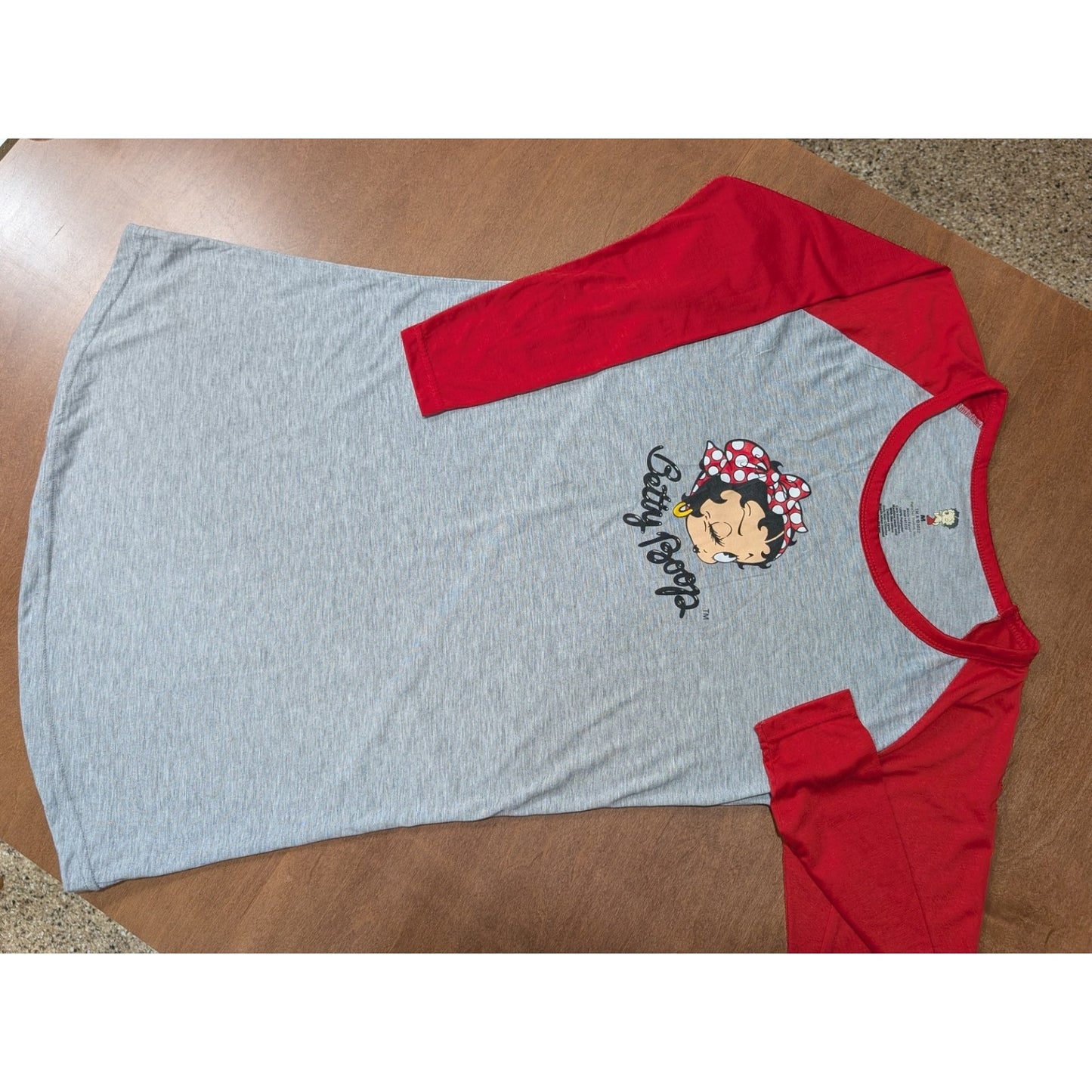 Betty Boop Womens Sleep Shirt AND Matching Bag Size M