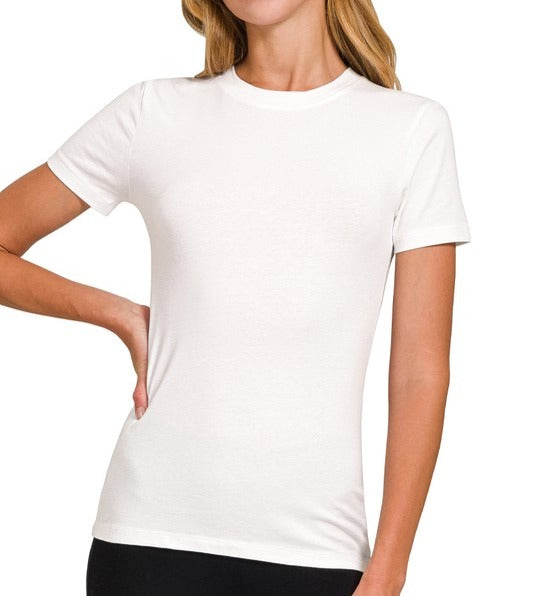 Basic Crew Neck Short Sleeve Tee