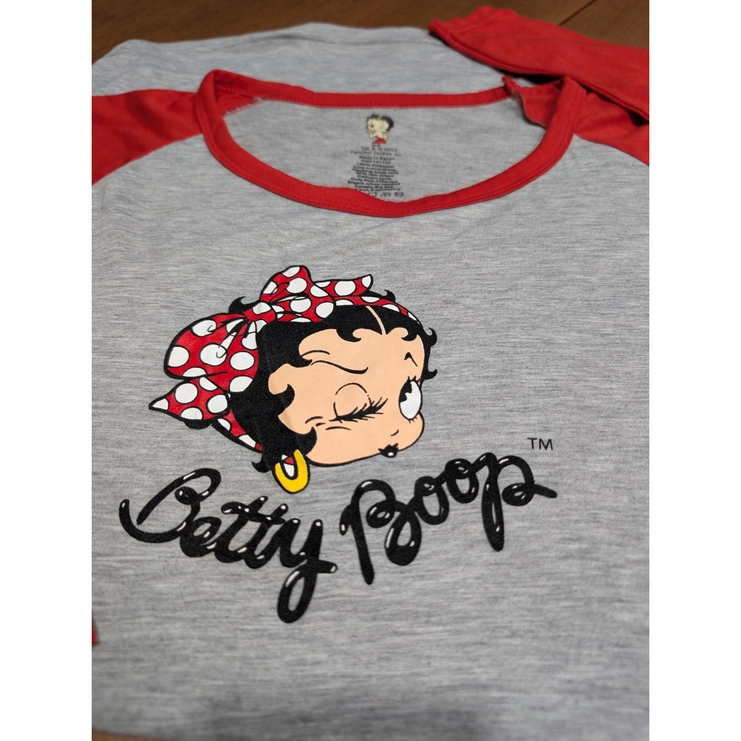 Betty Boop Womens Sleep Shirt AND Matching Bag Size M