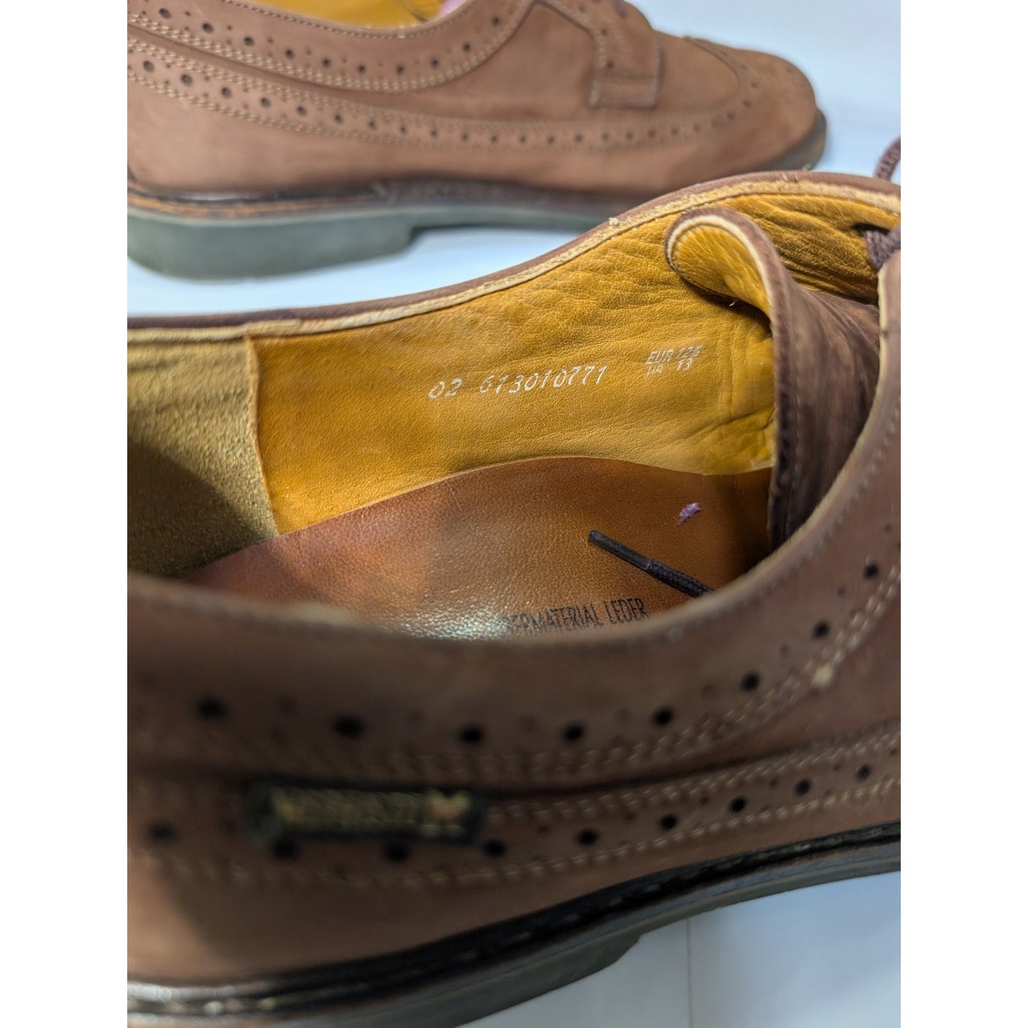 Men's MEPHISTO long wing tip nubuck Leather Loafer Sz 13 Orig $355
