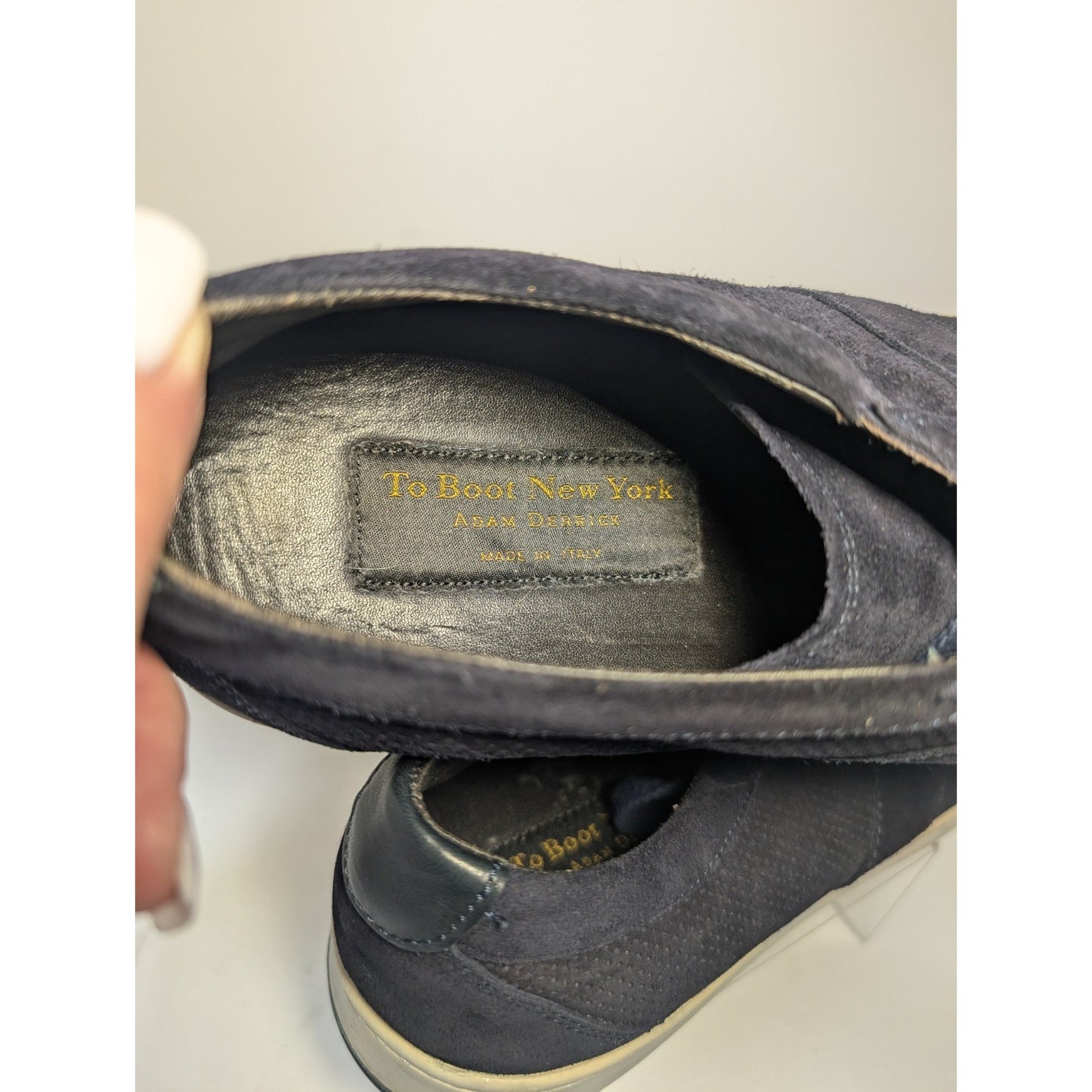 Men's To Boot New York Adam Derrick Solaro Sneaker Shoes Sz 11.5 Casual Navy Blue