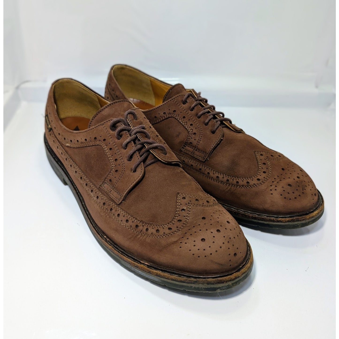 Men's MEPHISTO long wing tip nubuck Leather Loafer Sz 13 Orig $355