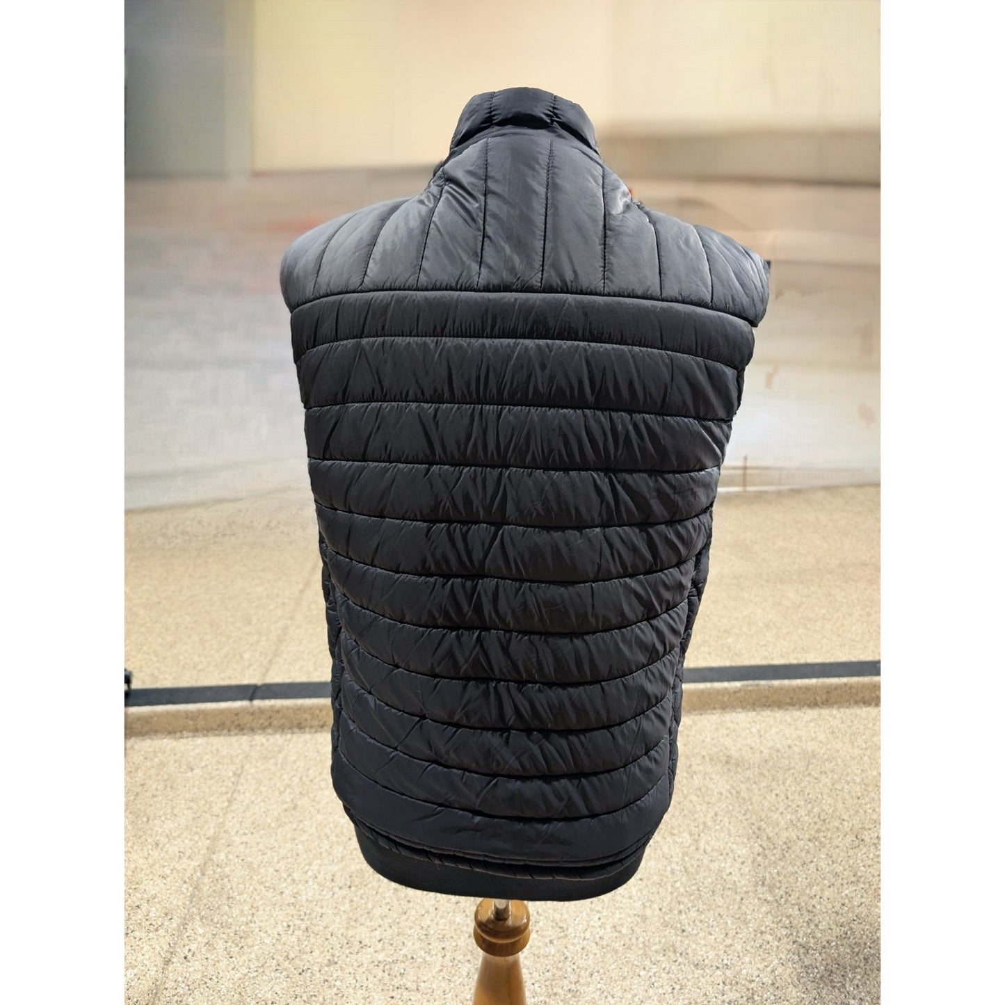Ace Of Diamond Men's Vest Size M Black Full Zip Quilted Lined Pockets Orig $109