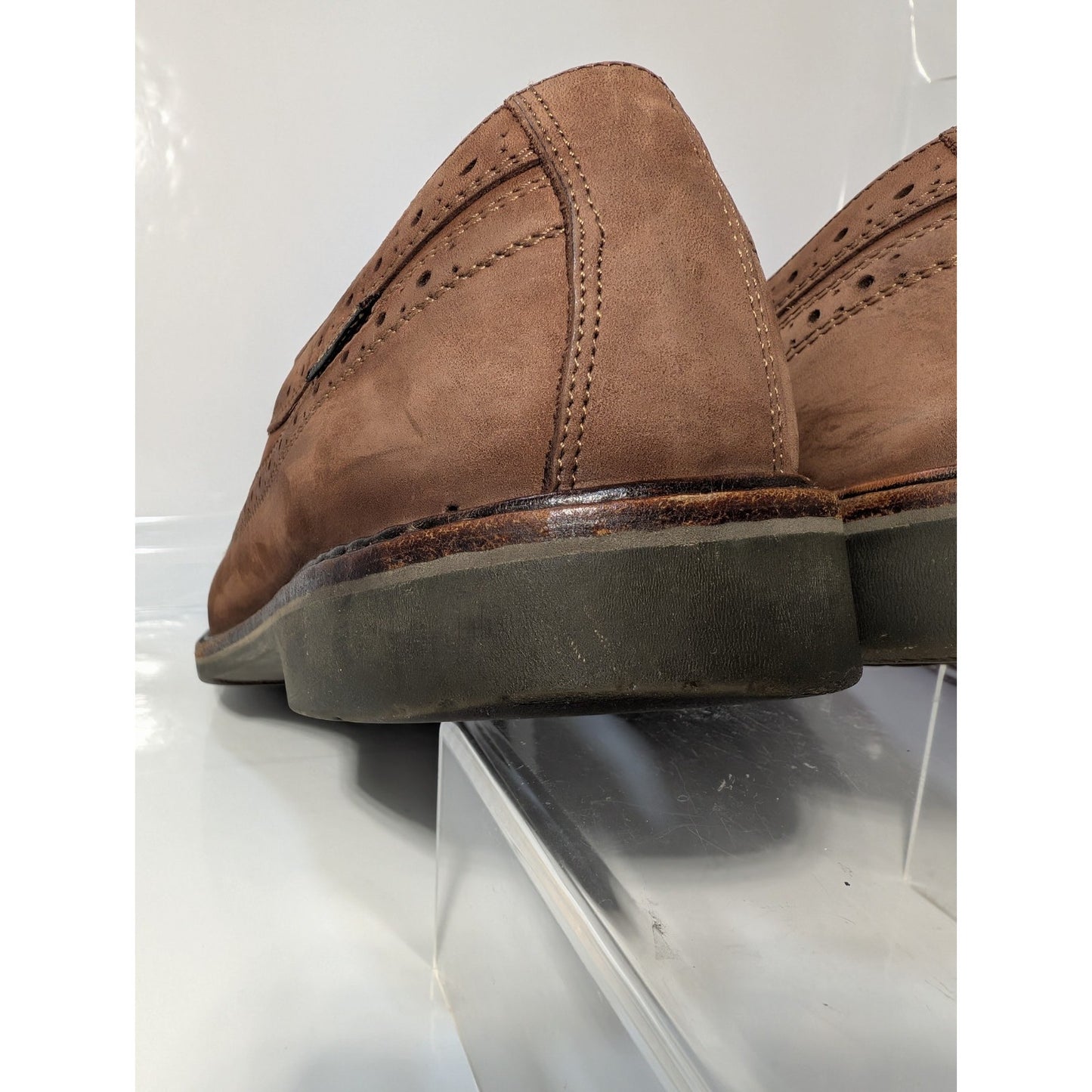 Men's MEPHISTO long wing tip nubuck Leather Loafer Sz 13 Orig $355