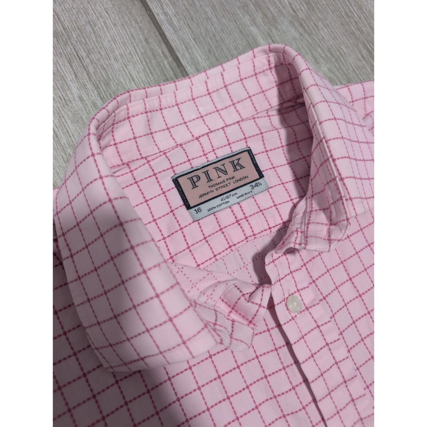 Thomas Pink - Jermyn Street London Men's Button Up Casual Dress Shirt Sz 16