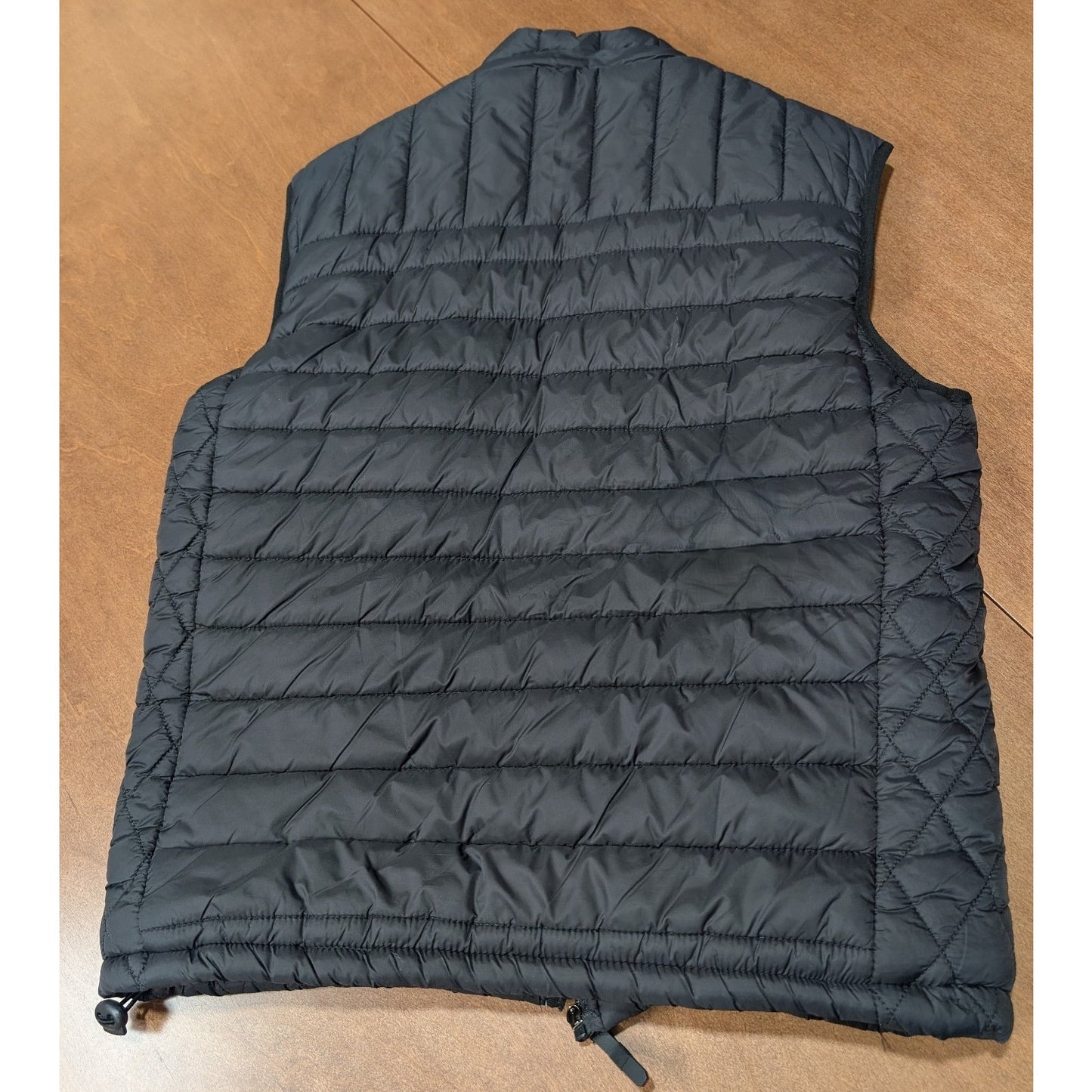 Ace Of Diamond Men's Vest Size M Black Full Zip Quilted Lined Pockets Orig $109