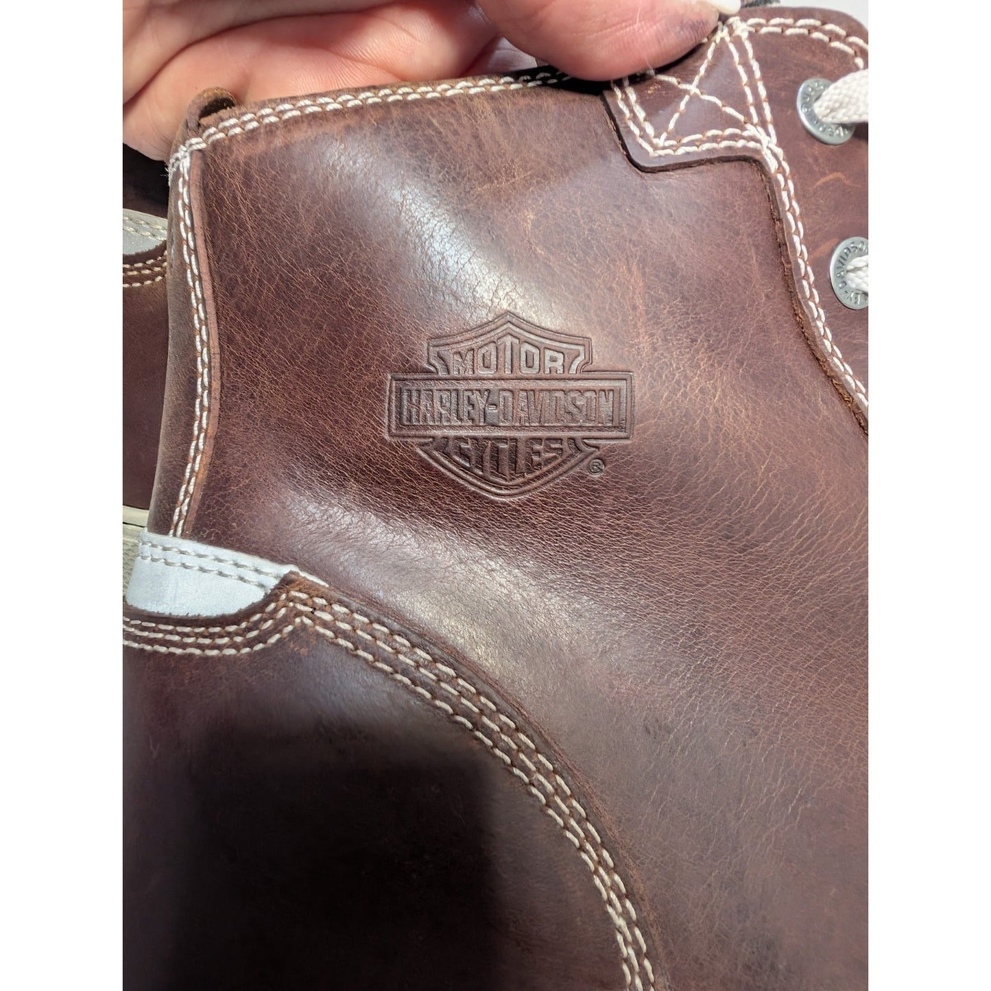 Men's Harley Davidson Steinman Waterproof Motorcycle Boot SZ 11.5 Brown Z