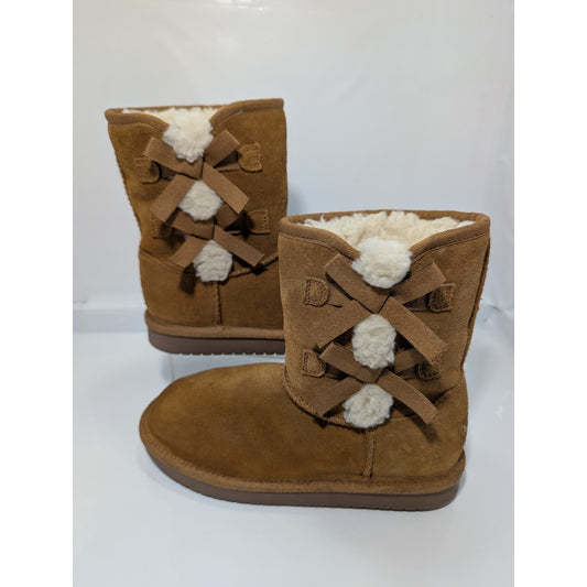 Ugg Koolaburra Victoria Pull on Soft Suede/Sheepskin Boots US Size 2 0rig $77